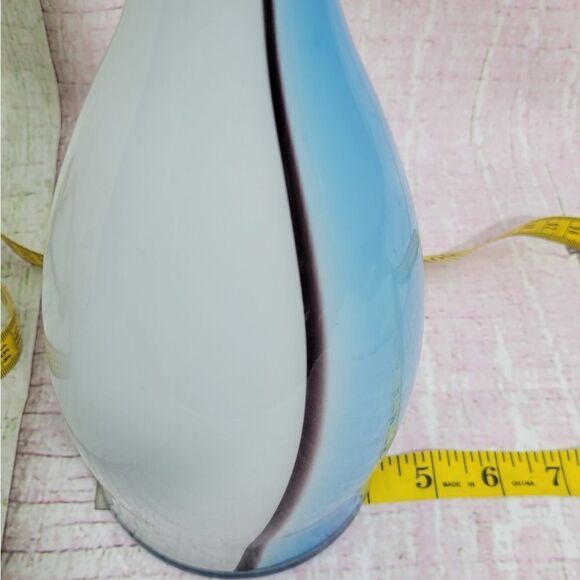 Blue and White Modern Contemporary Vase - Picture 7 of 9